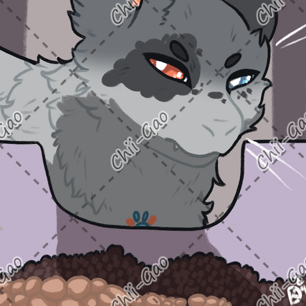 One of my mahoubae in their feral forms, depicted as a cat meme for a community prompt.